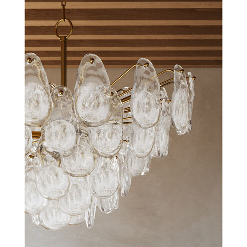 Darcia 15 Light 35.75 inch Aged Brass Chandelier Ceiling Light